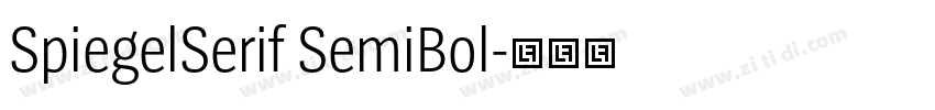 SpiegelSerif SemiBol字体转换